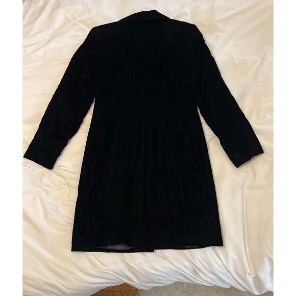 INC International Concepts Black Velvet Three Button Blazer Jacket Womens Size 6 - Picture 4 of 9